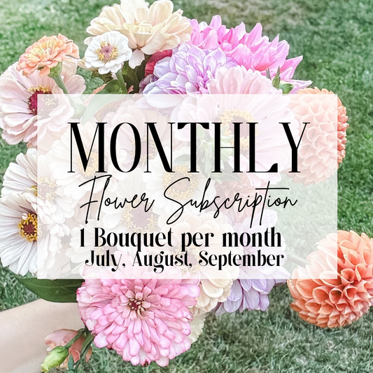 *BLACK FRIDAY SPECIAL* 2026 MONTHLY Summer Flower Subscription (3 Bouquets)