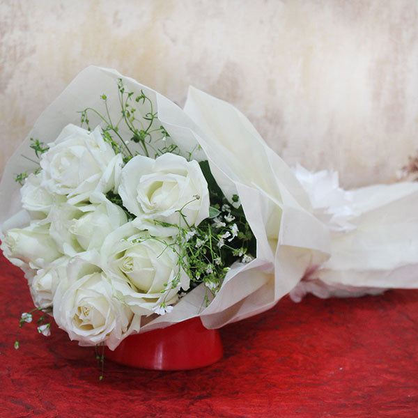 White Roses - Wrapped or Vase Arrangements