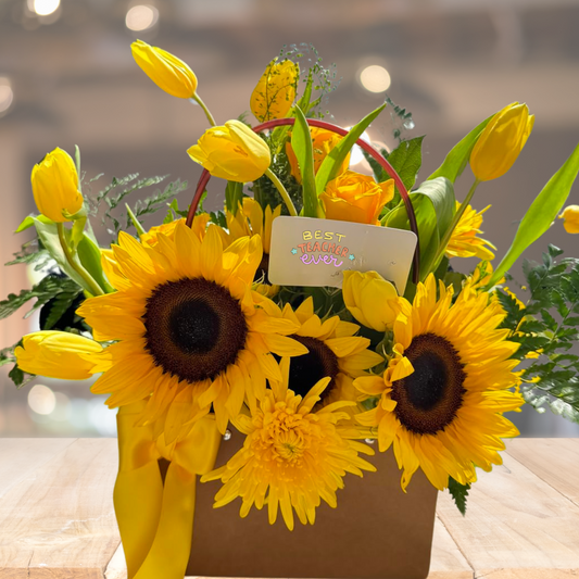 Floral Bag Bouquet - Teacher Appreciation
