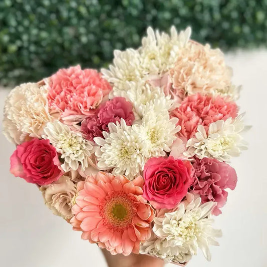 Soft Florals in Heart-Shaped Box