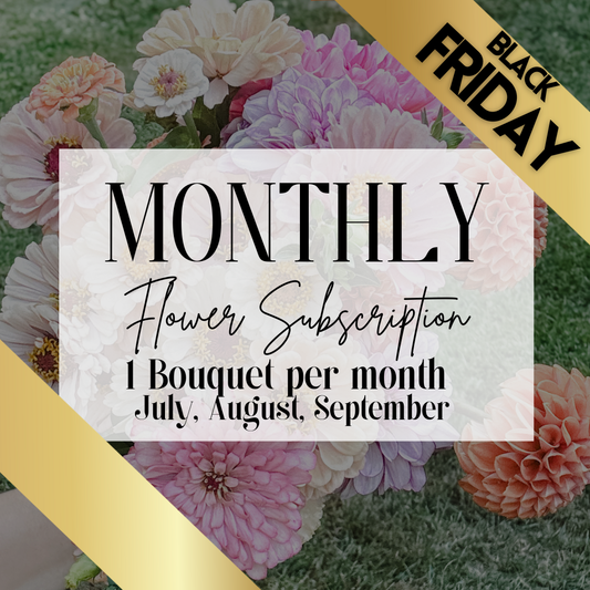 *BLACK FRIDAY SPECIAL* 2026 MONTHLY Summer Flower Subscription (3 Bouquets)