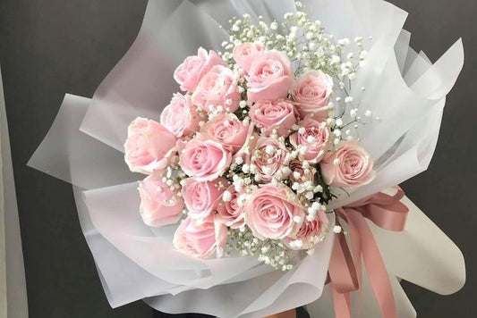 Soft Pink Roses  - Wrapped or Vase Arrangements