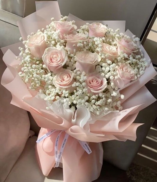 Soft Pink Roses  - Wrapped or Vase Arrangements