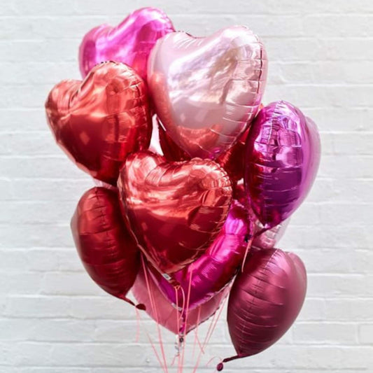 Mylar Heart Balloon Bouquet