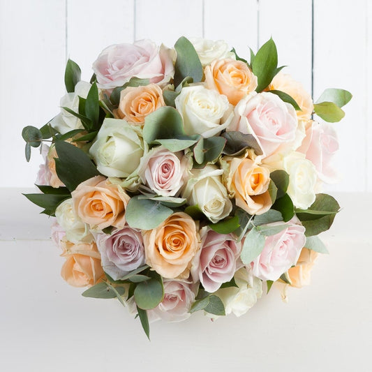 Soft Pastel Roses  - Wrapped or Vase Arrangements